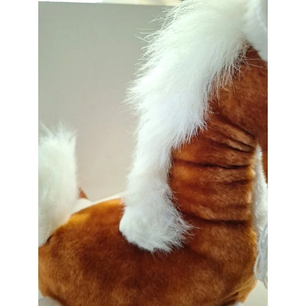 Lynn Weisberg 1985 Brown White Plush Horse Pony Bow Enesco - Picture 10 of 16